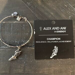 Alex and Ani Silver Winged Shoe Charm Bracelet